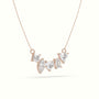 Mixed Diamond Prong Setting Pendant Necklace — Rose Gold