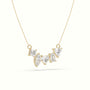 Mixed Diamond Prong Setting Pendant Necklace — Yellow Gold