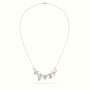 Mixed Diamond Prong Setting Pendant Necklace — Yellow Gold