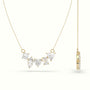 Mixed Diamond Prong Setting Pendant Necklace — Yellow Gold