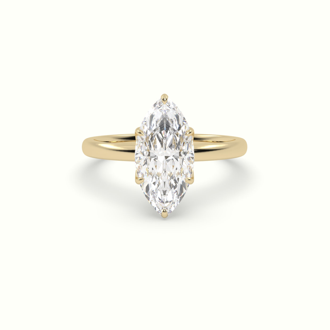 The Tulip Marquise Cut 6 Prong Solitaire Diamond Engagement Ring