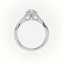 Round Cut Diamond 4 Prongs Infinity Design Engagement Ring — White Gold