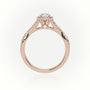 Round Cut Diamond 4 Prongs Infinity Design Engagement Ring — Rose Gold