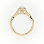 Round Cut Diamond 4 Prongs Infinity Design Engagement Ring — Yellow Gold