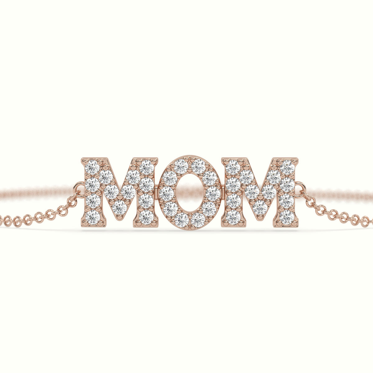 Diamond Mom Bracelet — Rose Gold