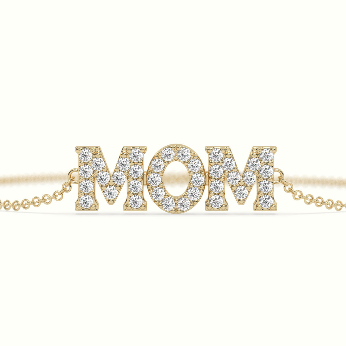 Diamond Mom Bracelet — Yellow Gold