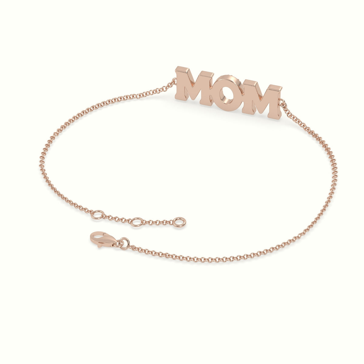 Mom Diamond Bracelet — Rose Gold