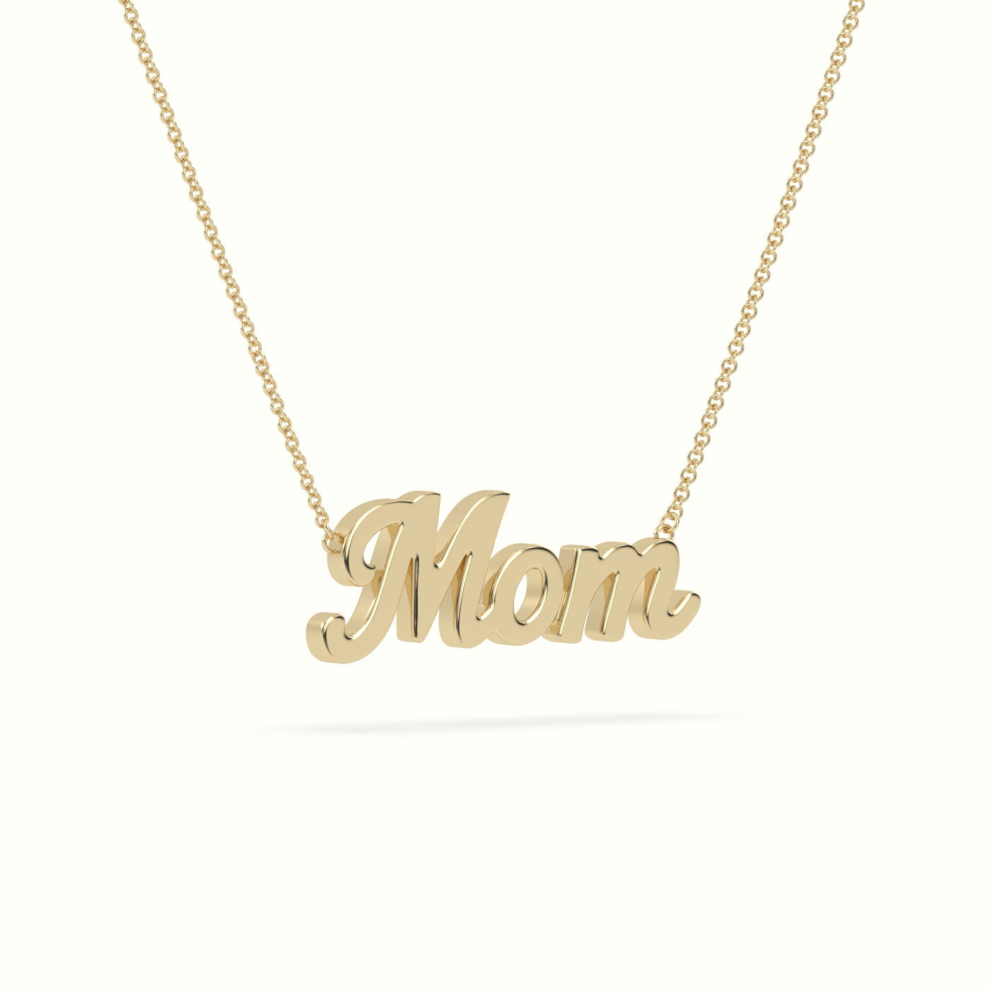 Mom Necklace — Yellow Gold