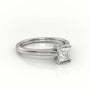 Princess Cut Diamond Solitaire Engagement Ring — White Gold
