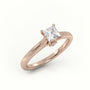 Princess Cut Diamond Solitaire Engagement Ring — Rose Gold