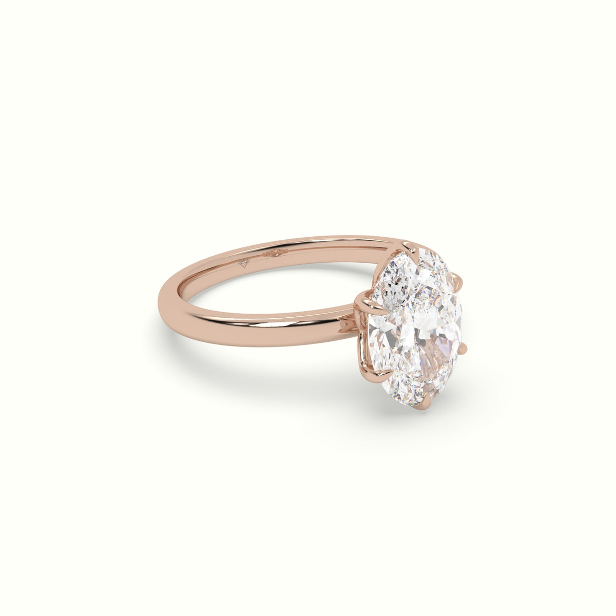 The Tulip Oval Cut 6 Prong Solitaire Diamond Engagement Ring