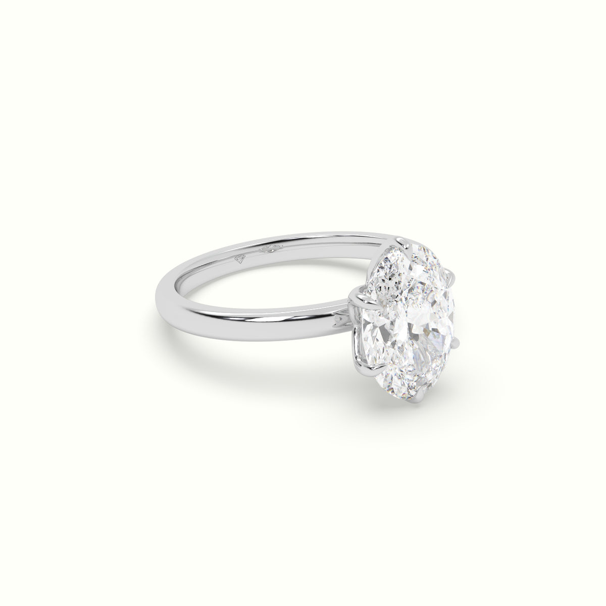 The Tulip Oval Cut 6 Prong Solitaire Diamond Engagement Ring