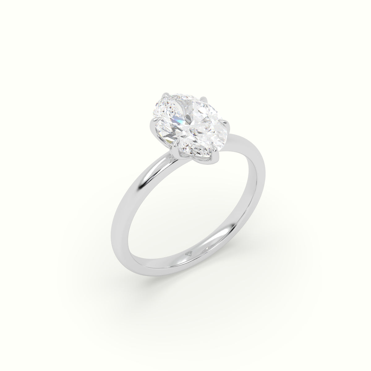The Tulip Oval Cut 6 Prong Solitaire Diamond Engagement Ring
