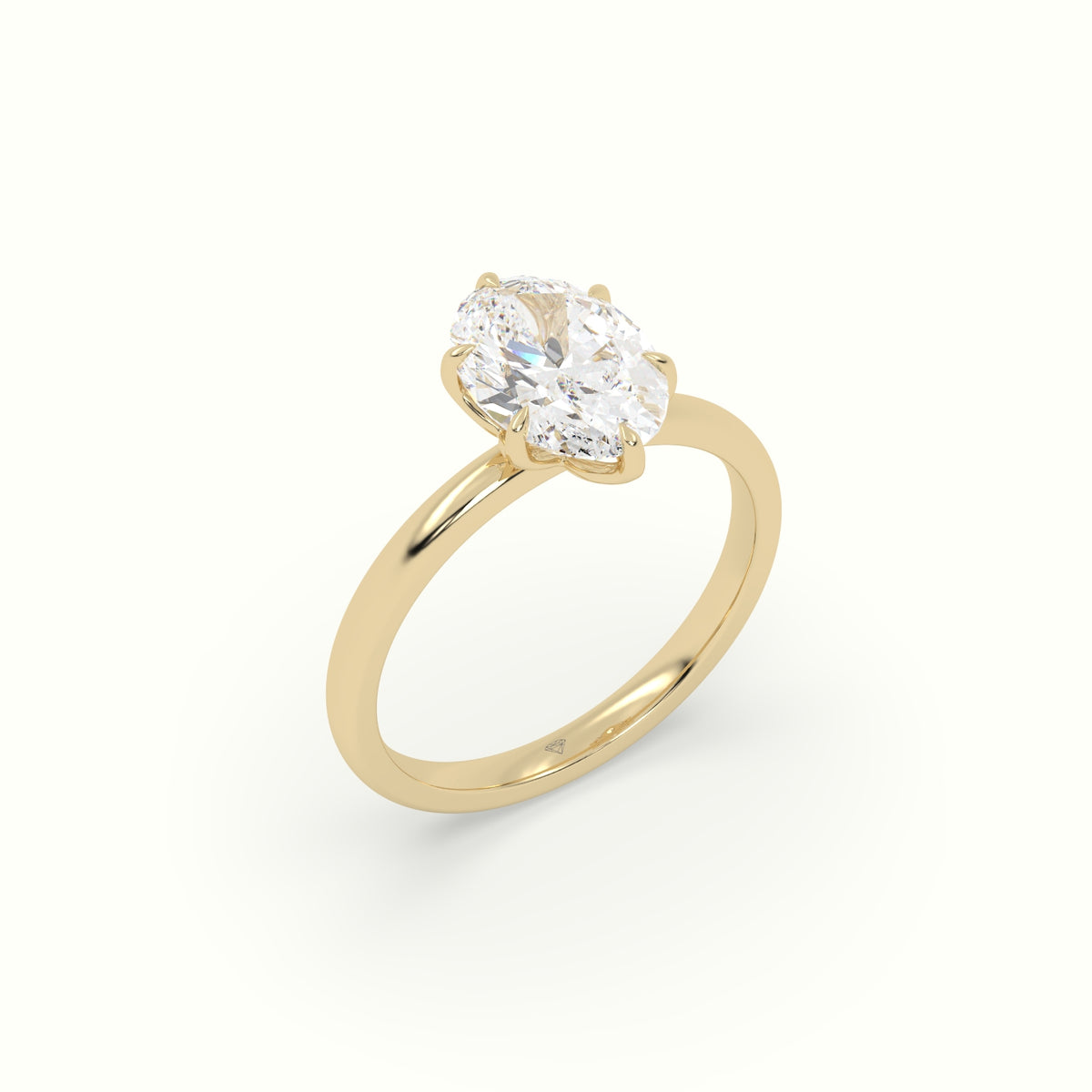 The Tulip Oval Cut 6 Prong Solitaire Diamond Engagement Ring