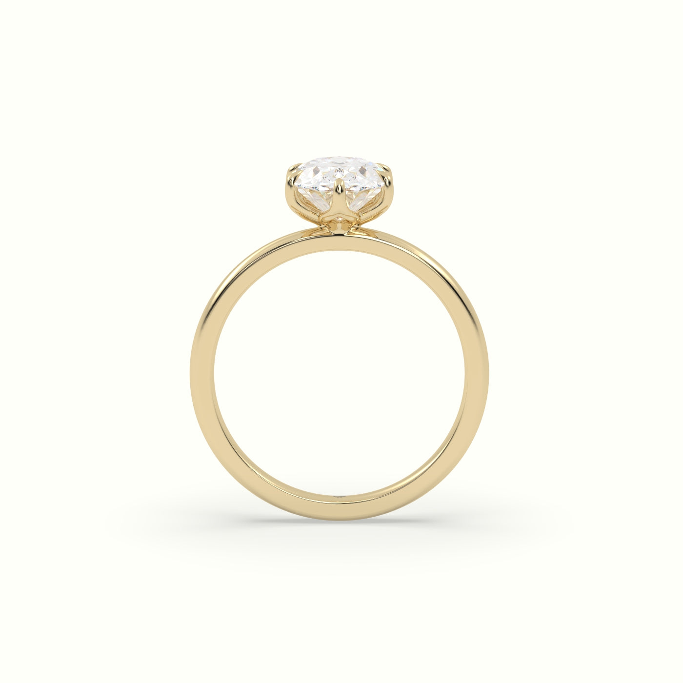 The Tulip Oval Cut 6 Prong Solitaire Diamond Engagement Ring