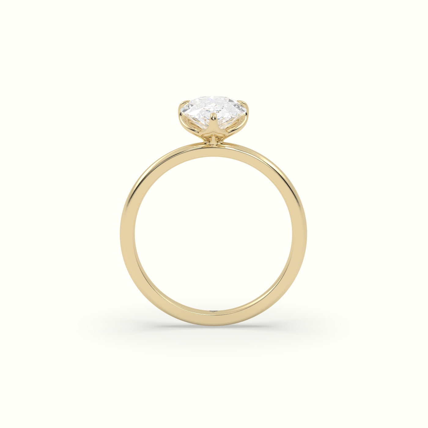 The Tulip Pear Cut 3 Prong Solitaire Diamond Engagement Ring