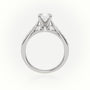 Round Cut Diamond 4 Prongs Channel Setting Engagement Ring — White Gold
