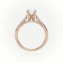 Round Cut Diamond 4 Prongs Channel Setting Engagement Ring — Rose Gold