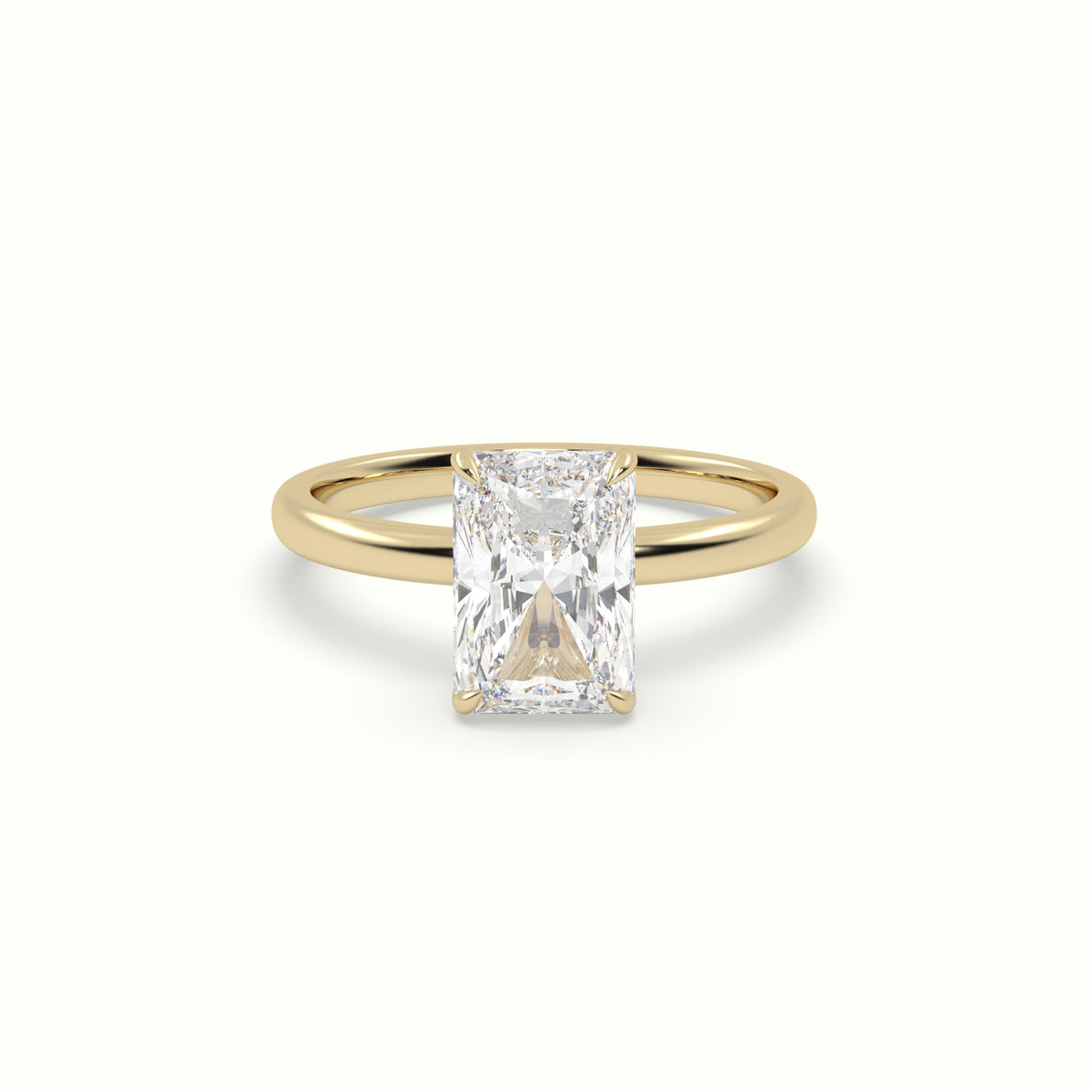 The Tulip Radiant Cut 4 Prong Solitaire Diamond Engagement Ring