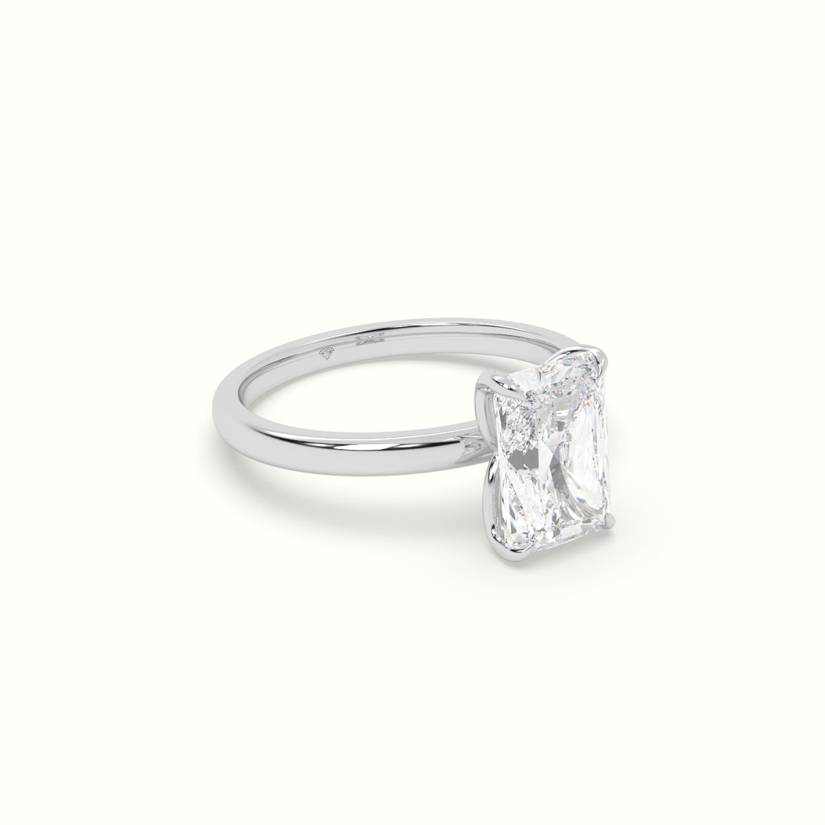 The Tulip Radiant Cut 4 Prong Solitaire Diamond Engagement Ring