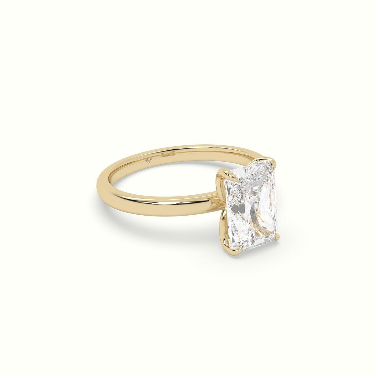 The Tulip Radiant Cut 4 Prong Solitaire Diamond Engagement Ring