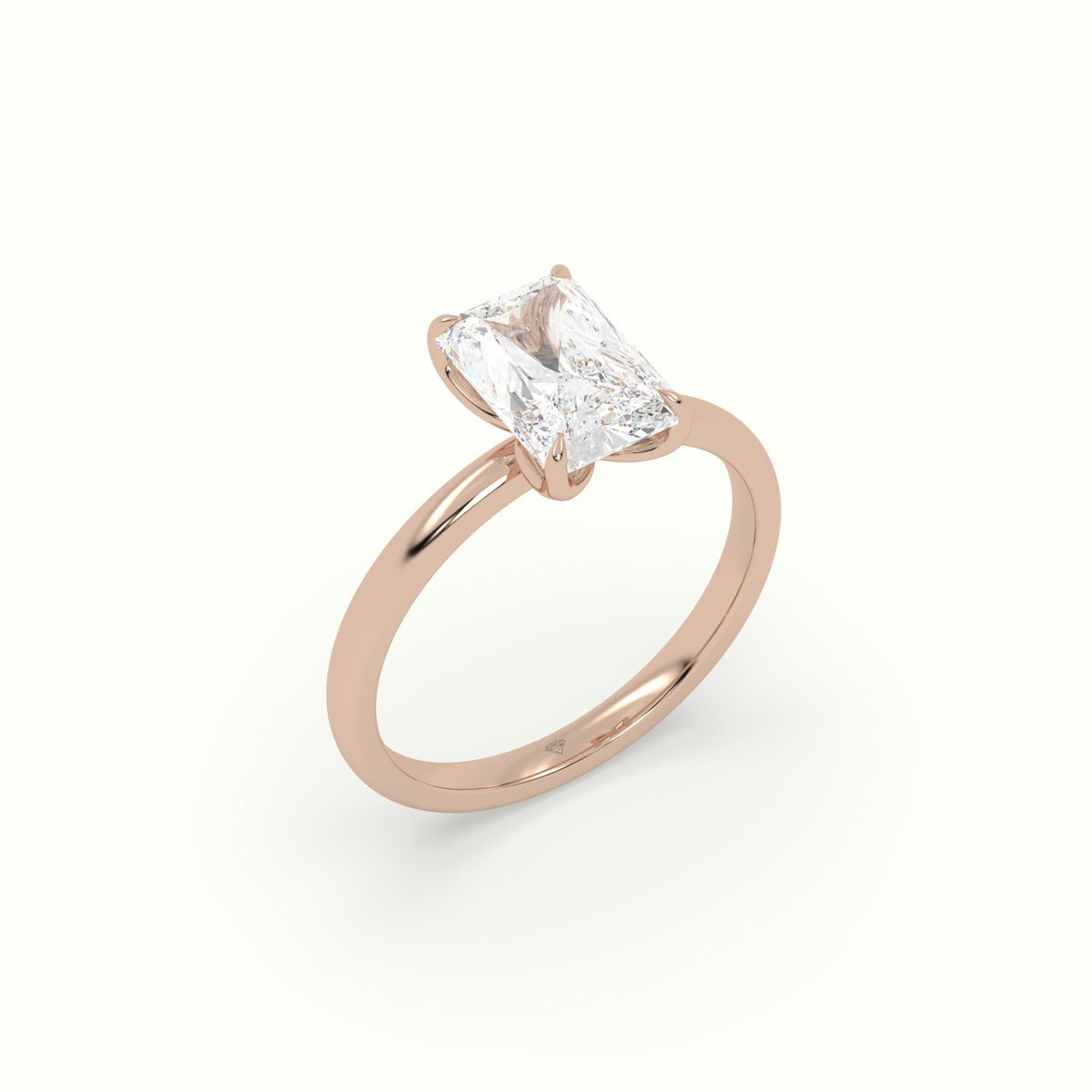 The Tulip Radiant Cut 4 Prong Solitaire Diamond Engagement Ring