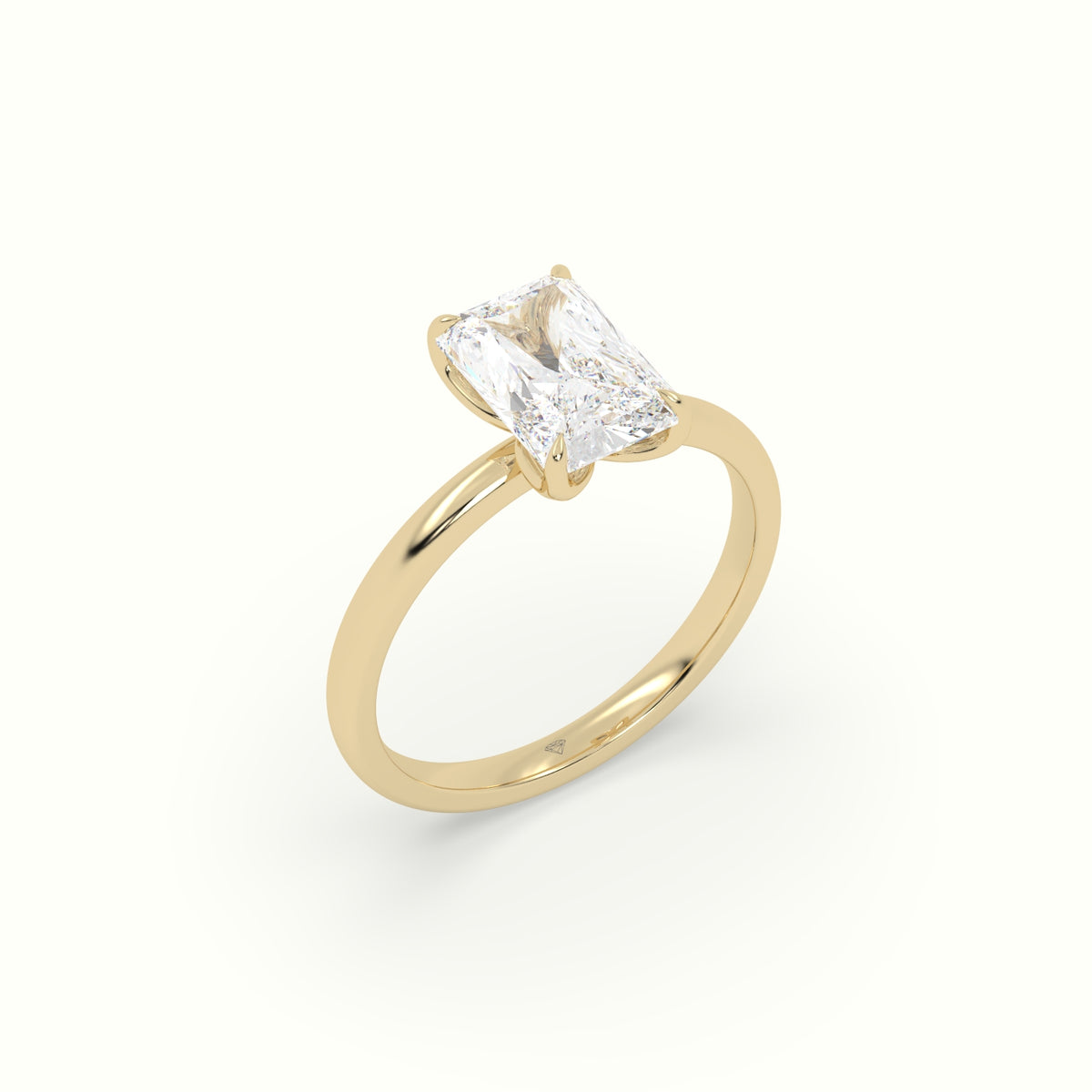 The Tulip Radiant Cut 4 Prong Solitaire Diamond Engagement Ring