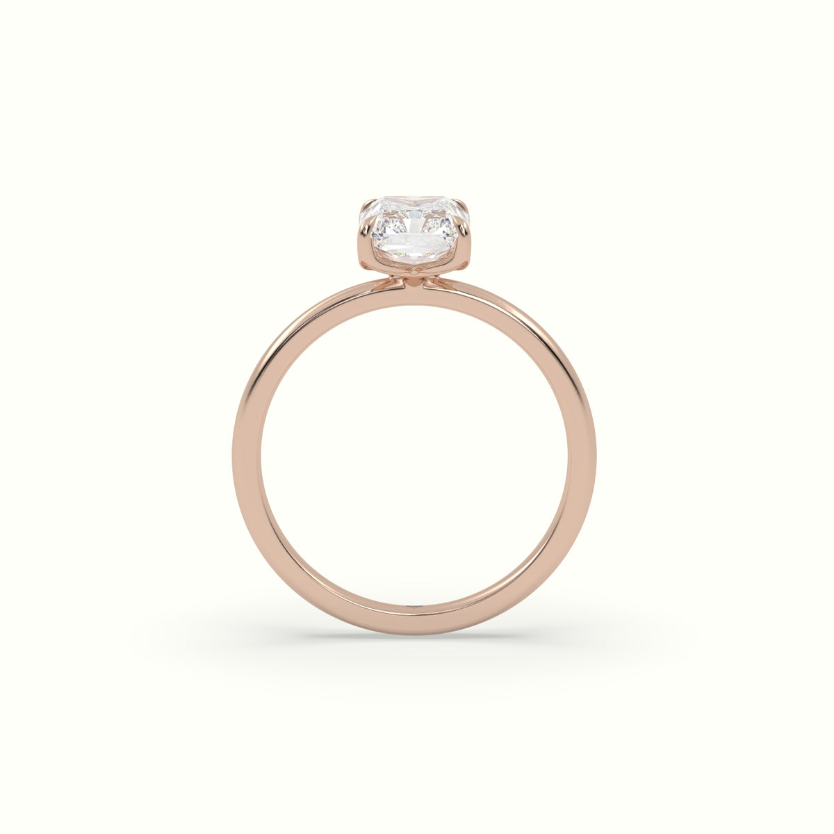 The Tulip Radiant Cut 4 Prong Solitaire Diamond Engagement Ring