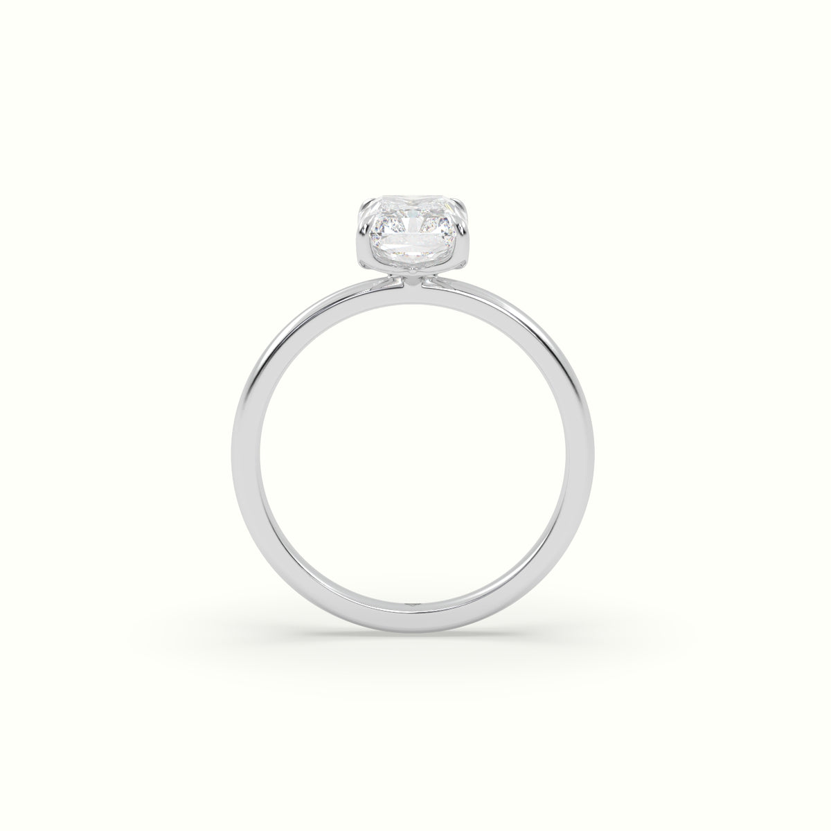 The Tulip Radiant Cut 4 Prong Solitaire Diamond Engagement Ring