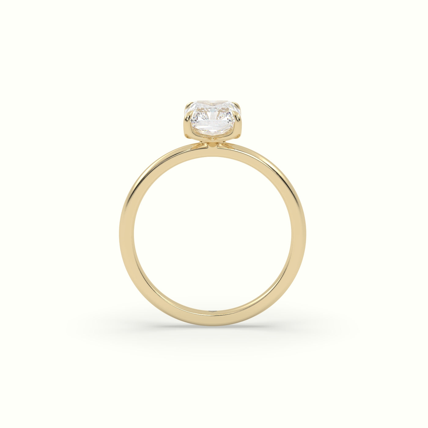 The Tulip Radiant Cut 4 Prong Solitaire Diamond Engagement Ring