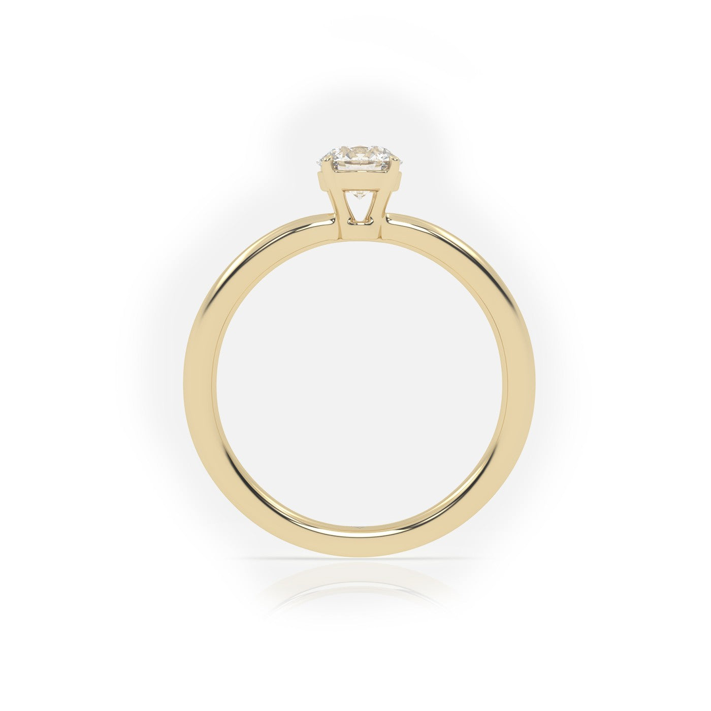 Exquisite Solitaire Diamond Engagement Ring — Yellow Gold