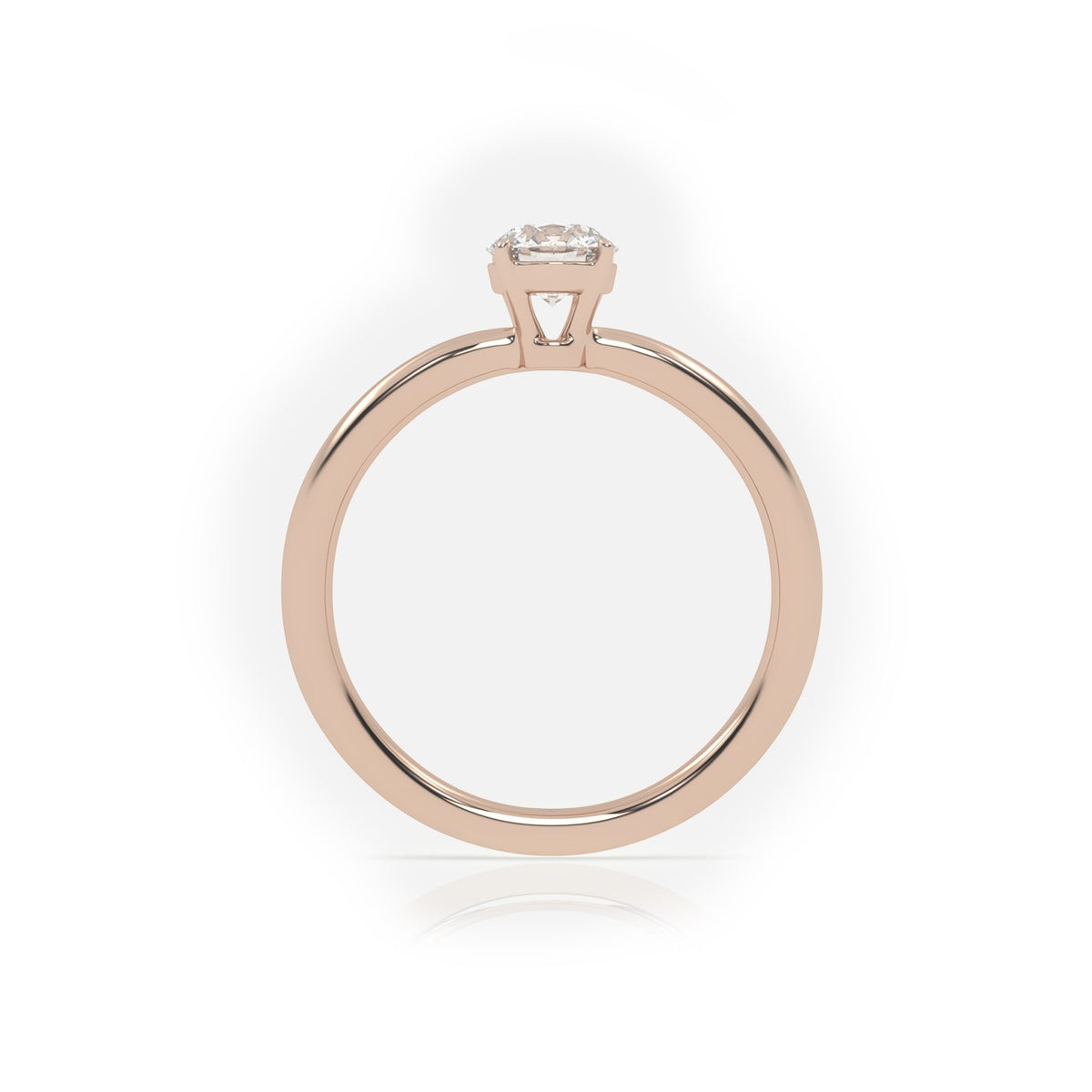Exquisite Solitaire Diamond Engagement Ring — Rose Gold