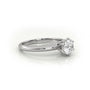 Round Cut 6 Prongs Solitaire Engagement Ring — White Gold