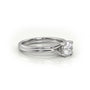 Round Cut 4 Prongs Double Shank Solitaire Engagement Ring — White Gold