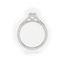 Round Cut 4 Prongs Double Shank Solitaire Engagement Ring — White Gold