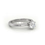 Round Cut 6 Prongs Solitaire Engagement Ring — White Gold