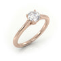 Round Cut Solitaire Diamond Engagement Ring — Rose Gold