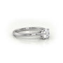 Round Cut Solitaire Diamond Engagement Ring — White Gold