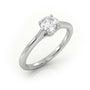 Round Cut Solitaire Diamond Engagement Ring — White Gold
