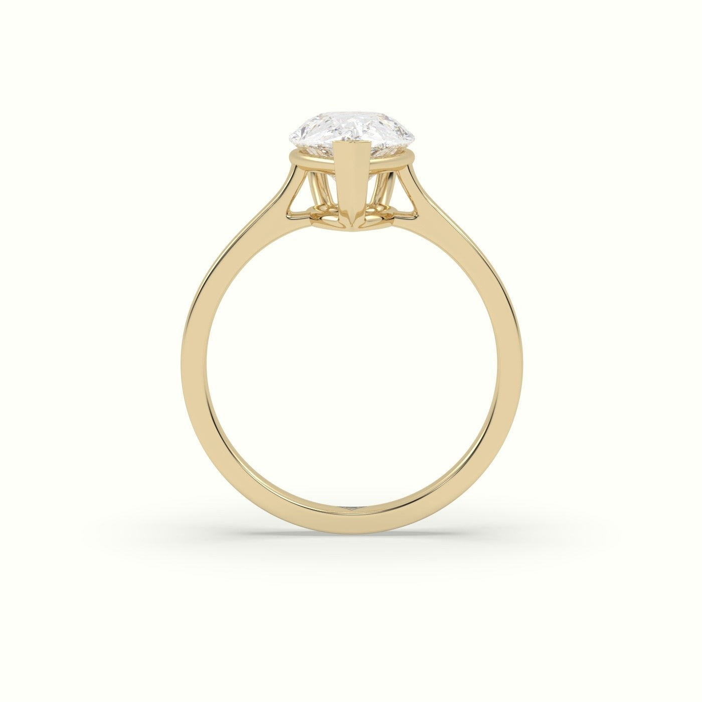 Pear-Shaped Diamond Solitaire Ring — Yellow Gold