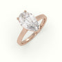 Pear-Shaped Diamond Solitaire Ring — Rose Gold