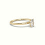 Oval Diamond Solitaire Ring 4 Round Prongs — Yellow Gold