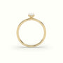Oval Diamond Solitaire Ring 4 Round Prongs — Yellow Gold