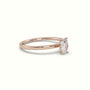 Oval Diamond Solitaire Ring 4 Round Prongs — Rose Gold