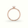 Oval Diamond Solitaire Ring 4 Round Prongs — Rose Gold