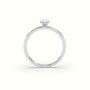 Oval Diamond Solitaire Ring 4 Round Prongs — White Gold