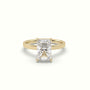 Radiant Cut Solitaire Diamond Ring Precious Jewels Antwerp Radiance — Yellow Gold