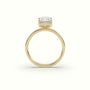 Radiant Cut Solitaire Diamond Ring Precious Jewels Antwerp Radiance — Yellow Gold