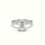 Radiant Cut Solitaire Diamond Ring Precious Jewels Antwerp Radiance — White Gold