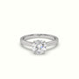 Round Solitaire 4 Prongs Diamond Engagement Ring — White Gold